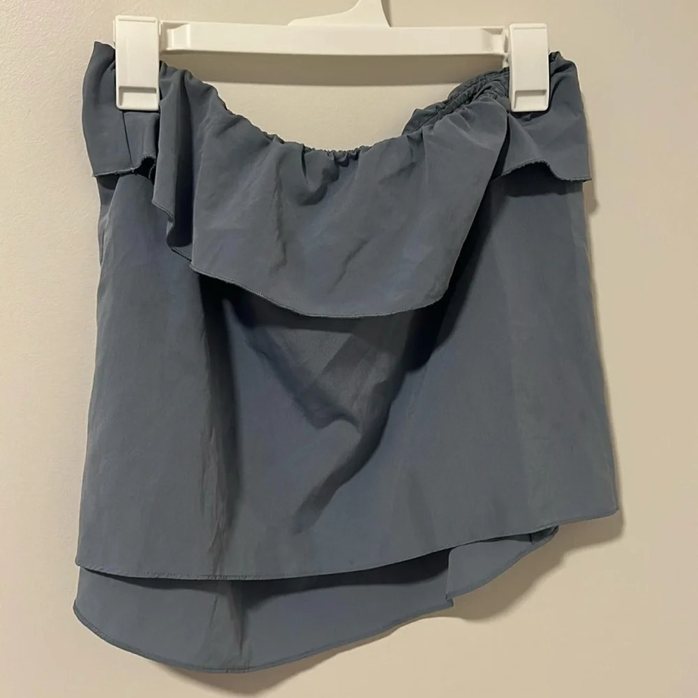 Intimately Free People Light Blue Off the Shoulder Blouse Boho Cottagecore Sz S